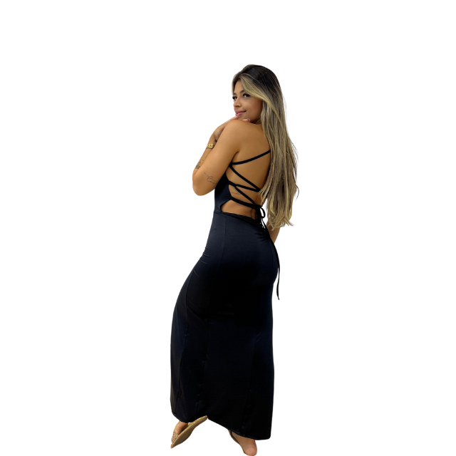 Vestido Longo com Fenda