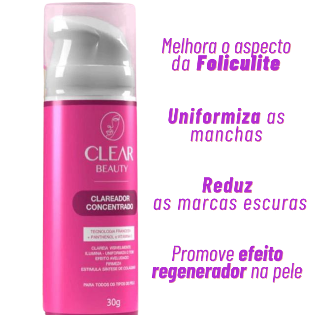 Clear Beauty Creme Clareador de Axilas, Virilhas e Partes Intimas - Envio Rápido