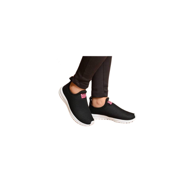 Tênis Meia Calce Fácil Feminino ortopédico Slip On Academia Caminhada Treino