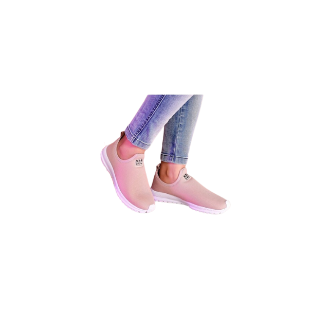 Tênis Meia Calce Fácil Feminino ortopédico Slip On Academia Caminhada Treino