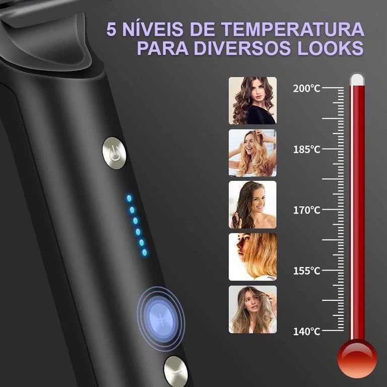 Modelador de Cabelo Bivolt 5 em 1 - Alisa, Hidrata, Modela, Alinha e Anti-Frizz