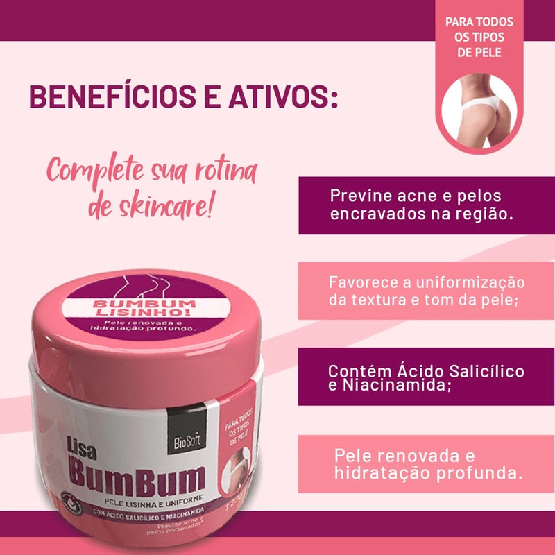 Kit Lisa Bumbum + Clareador de Virilha e Axila Bio Soft