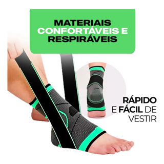 Kit 2 Tornozeleira de Compressão Ortopédica Estabilizadora Exercícios Fitness Esportes