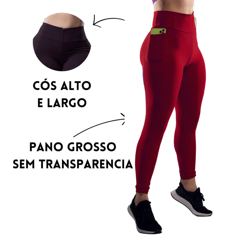 Kit 3 Calça Legging com Bolso Lateral