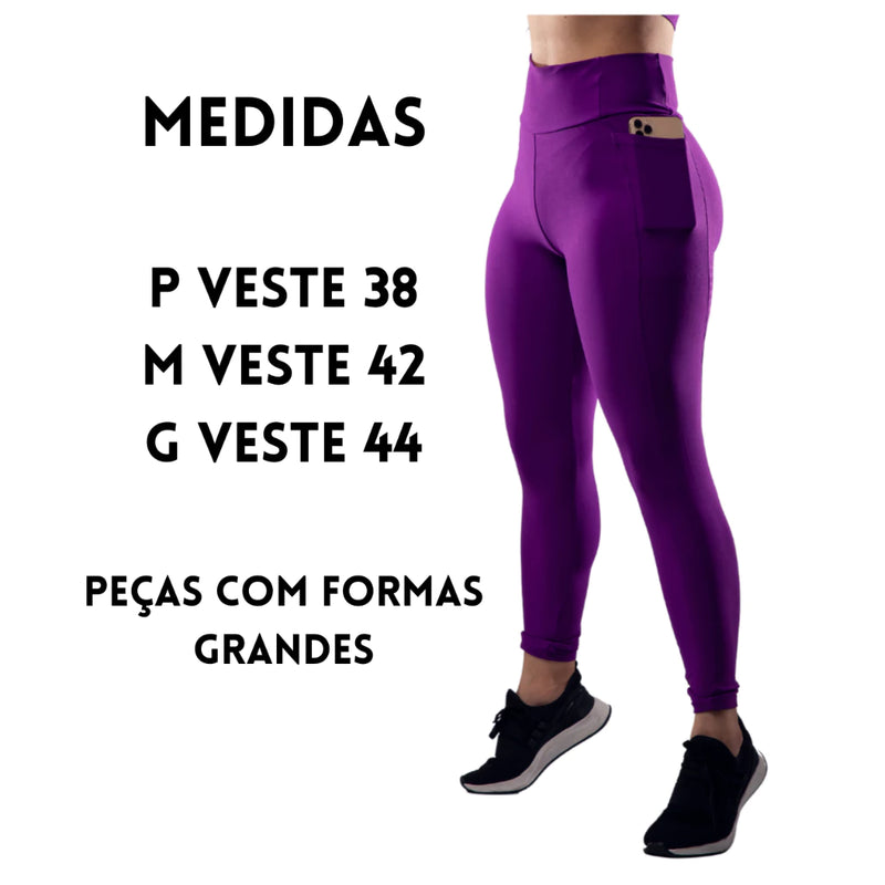 Kit 3 Calça Legging com Bolso Lateral